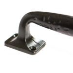 2x Forged Barn Door Handle Cast Iron Antique Cupboard Drawer Pull H150mm Black - Image 3