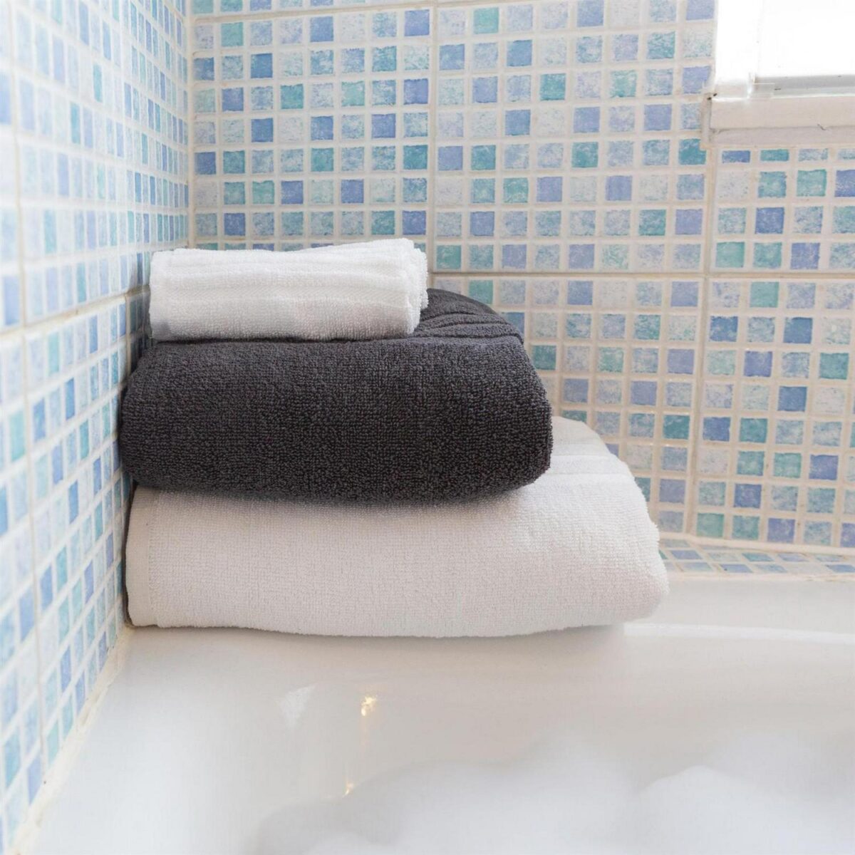 2x Grey 160cm x 90cm Cotton Bath Sheets Large Jumbo Soft Luxury Bathroom Towels - Image 5