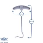 2x Grey 24cm Tent Peg Extractor Camping Awning Gazebo Ground Stakes Hooks - Image 3