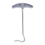 2x Grey 24cm Tent Peg Extractor Camping Awning Gazebo Ground Stakes Hooks - Image 2