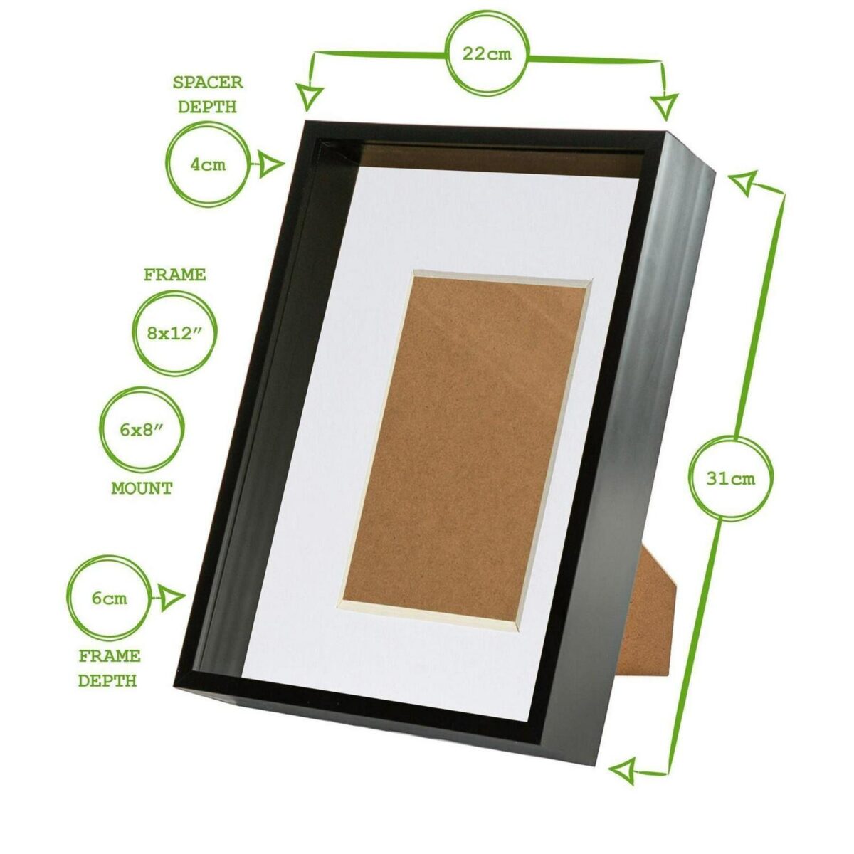 2x Grey A4 (8  x 12 ) 3D Deep Box Frames with Grey A5 Mount Shadow Display - Image 4