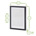 2x Grey A4 (8 x 12 ) Photo Frames with Grey A5 Mount Picture Home Wall Décor - Image 3