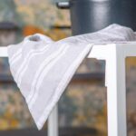 2x Grey Stripe 60cm x 40cm Cotton Tea Towels Kitchen Dish Towels Cloths - Image 6