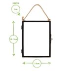2x Hanging Metal Photo Frames Vintage Floating Picture Display 5 x 7 Black - Image 3