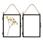 2x Hanging Metal Photo Frames Vintage Floating Picture Display 5 x 7 Black