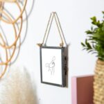 2x Hanging Metal Photo Frames Vintage Floating Picture Display 4 x 4 Black - Image 6