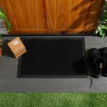 2x Heavy Duty Door Mats Rubber Back Outdoor Welcome Mats 60 x 40cm Black Waves - Image 5