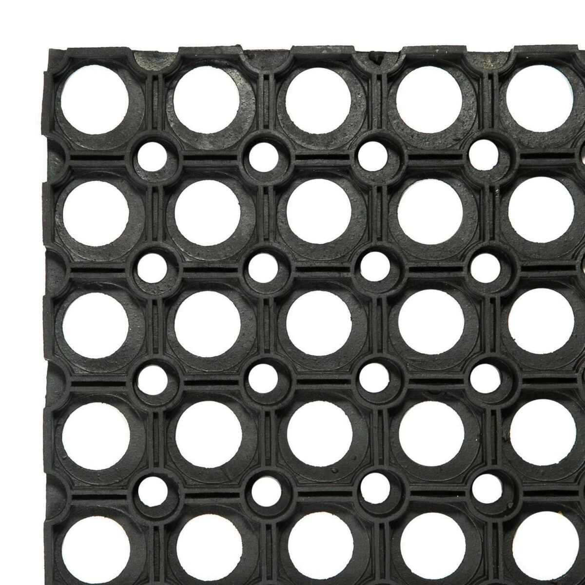 2x Heavy Duty Rubber Door Mats Tough Indoor Outdoor Office Mats 60 x 40cm Black - Image 4