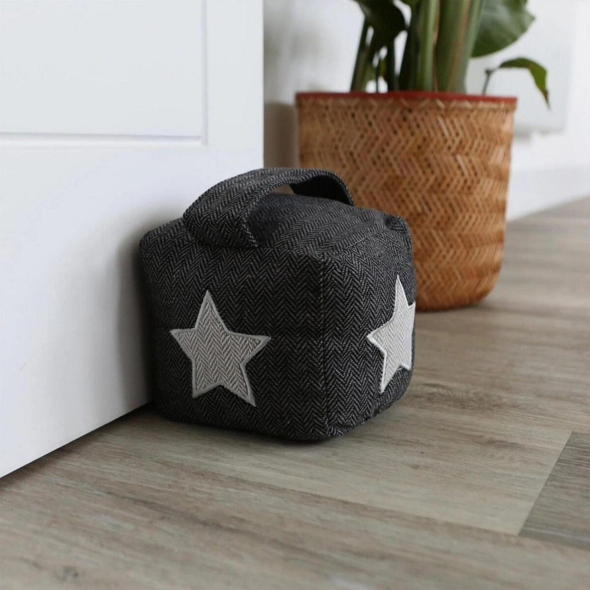 2x Herringbone Door Stops Country Cottage Interior Doorstop Stay Star - Image 5