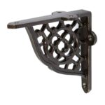 2x Honeycomb Iron Shelf Bracket Cast Antique Vintage Wall Brackets D100mm Raw - Image 4