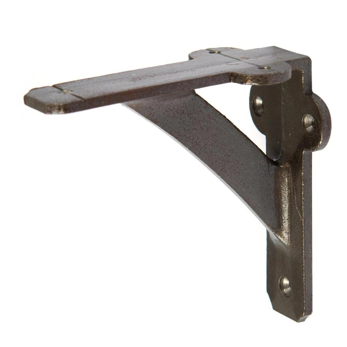 2x Iron Shelf Bracket Cast Iron Antique Vintage Wall Brackets D100mm Raw - Image 4