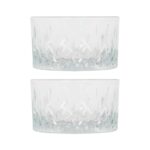 2x LAV Clear 9.5cm Odin Glass Snack Bowls Small Salad Dessert Serving Dish Set