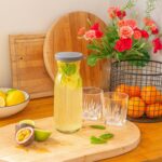2x LAV Grey Lid 700ml Fonte Glass Carafes Clear Water Wine Decanter Bottle Set - Image 4