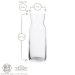 2x LAV Grey Lid 700ml Fonte Glass Carafes Clear Water Wine Decanter Bottle Set - Image 3
