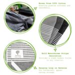 2x Light Grey Pinstripe 70cm x 50cm Cotton Tea Towels Kitchen Dish Towels Cloths - Image 2