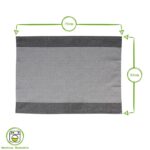2x Light Grey Pinstripe 70cm x 50cm Cotton Tea Towels Kitchen Dish Towels Cloths - Image 3