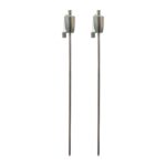2x Metal Barrel Garden Fire Torches Outdoor Citronella Oil Tiki 146cm Silver