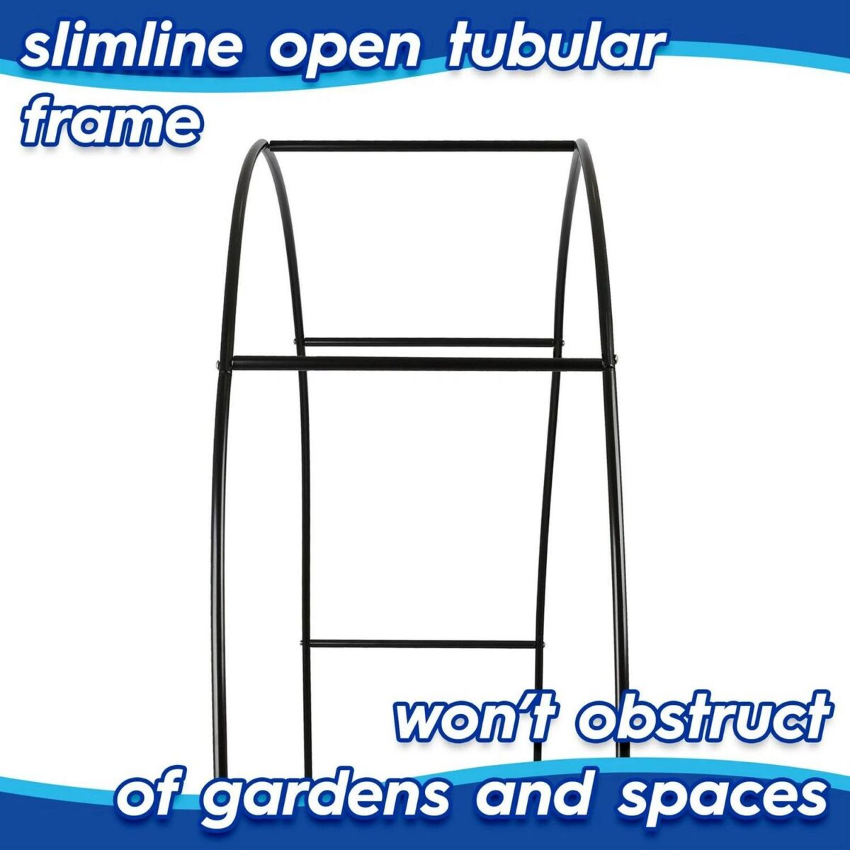 2x Metal Garden Arbour Arches 2.4M x 1.4M Black Climbing Plant Archway Frame - Image 3