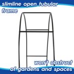 2x Metal Garden Arbour Arches 2.4M x 1.4M Black Climbing Plant Archway Frame - Image 3
