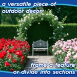 2x Metal Garden Arbour Arches 2.4M x 1.4M Black Climbing Plant Archway Frame - Image 4
