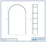 2x Metal Garden Arbour Arches 2.4M x 1.4M Black Climbing Plant Archway Frame - Image 5