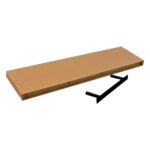 2x Modern Floating Shelves Wall Mounted Living Room Bedroom Storage 100cm Brown - Image 5
