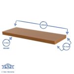 2x Modern Floating Shelves Wall Mounted Living Room Bedroom Storage 100cm Brown - Image 3