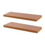2x Modern Floating Shelves Wall Mounted Living Room Bedroom Storage 100cm Brown
