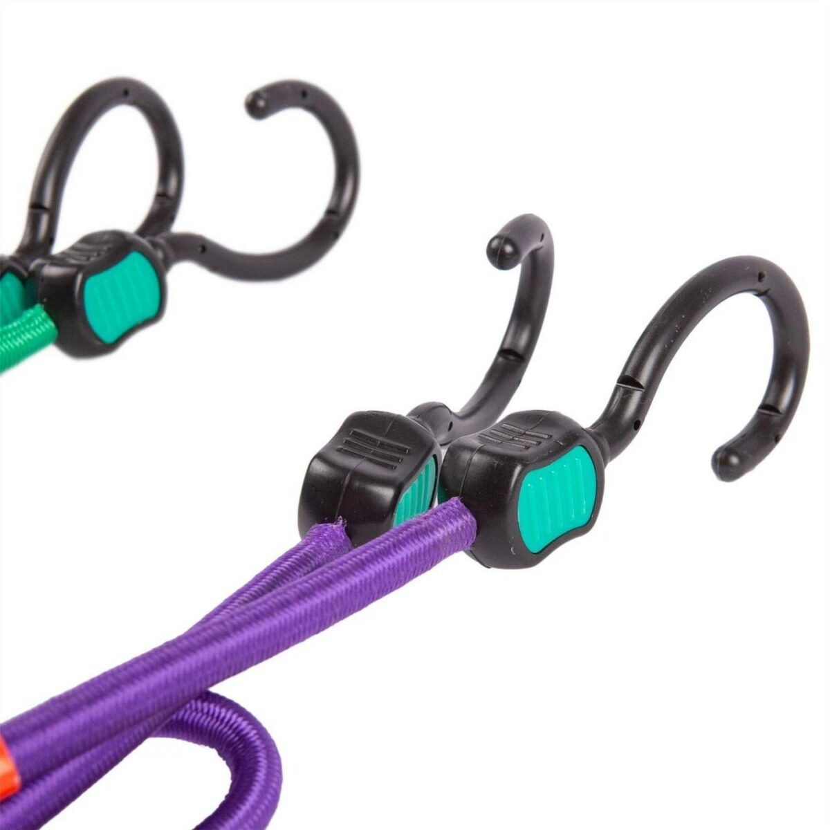 2x Multicolour 1.2m Bungee Cords Heavy-Duty Car Van Roof Rack Trailer Hooks - Image 2