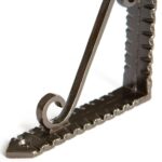 2x Notched Scroll Iron Shelf Bracket Antique Vintage Wall Brackets D105mm Raw - Image 2