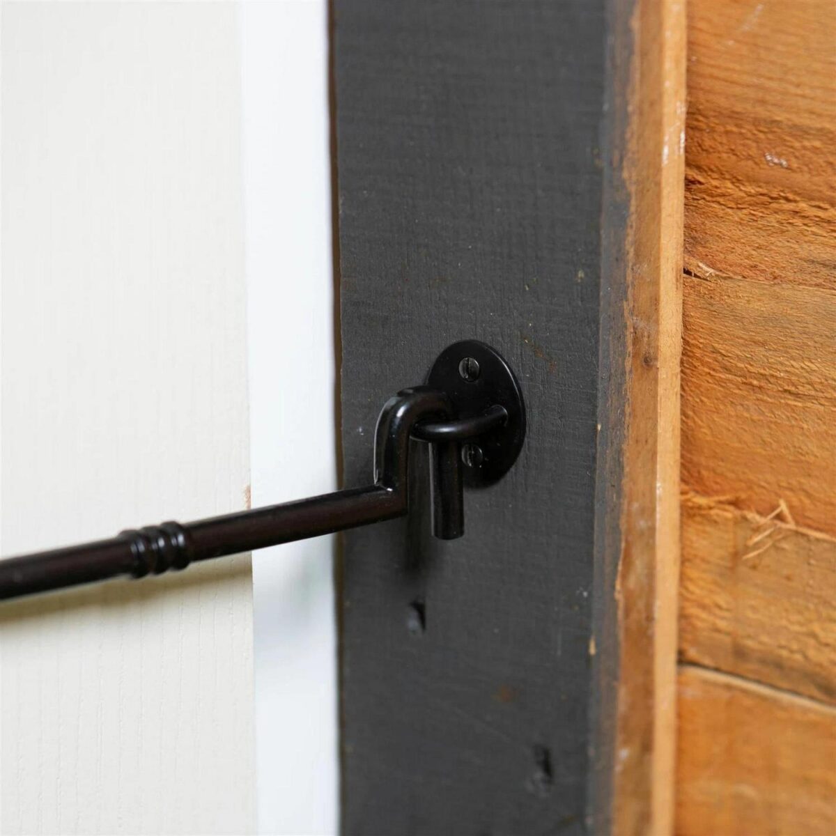 2x Ornate Cabin Hook and Eye Cast Iron Shed Door Gate Latch Lock W225mm Black - Image 7