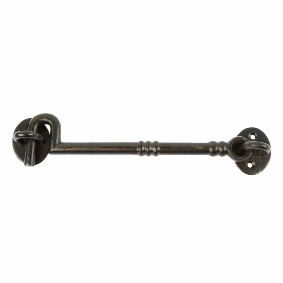 2x Ornate Cabin Hook and Eye Cast Iron Shed Door Gate Latch Lock W225mm Black - Image 4