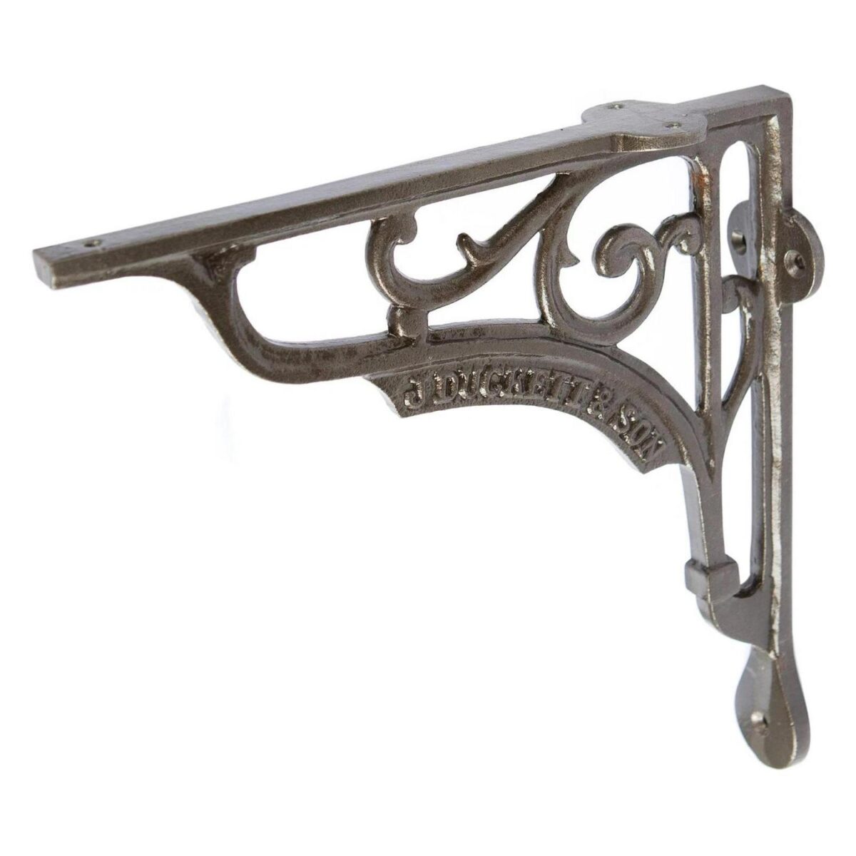 2x Ornate Iron Shelf Bracket Cast Iron Antique Vintage Wall Brackets D200mm Raw - Image 4