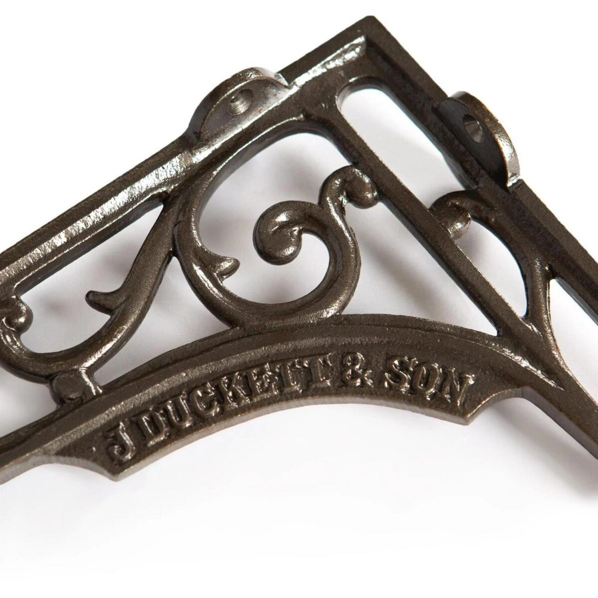 2x Ornate Iron Shelf Bracket Cast Iron Antique Vintage Wall Brackets D200mm Raw - Image 2
