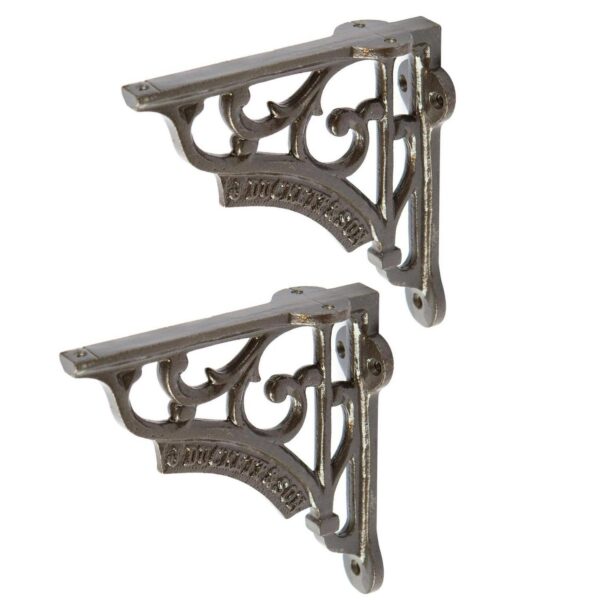 2x Ornate Iron Shelf cfe40cf8d0c87d66ad93cb2aac9d3654