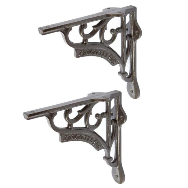 2x Ornate Iron Shelf fb87739e712904e1d3f008bd8361f555