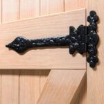 2x Ornate T-Hinge Cast Iron Antique Interior Exterior Hinges W310mm Black - Image 6