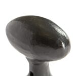 2x Oval Rim and Mortice Door Knob Cast Iron Antique Vintage Handle W60mm Black - Image 2