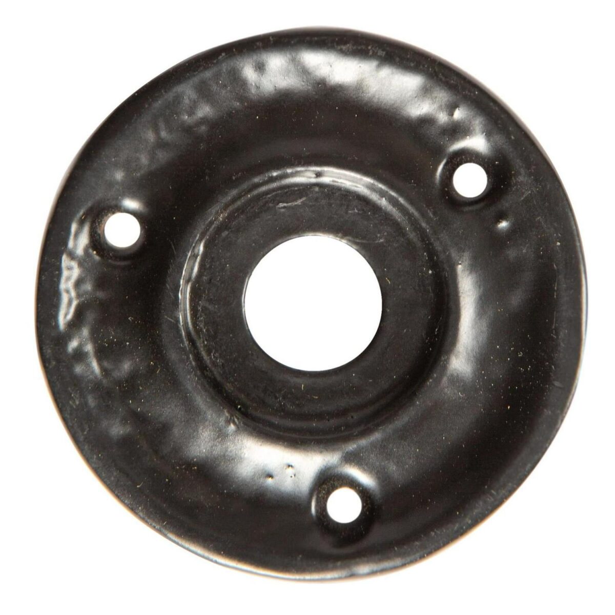 2x Oval Rim and Mortice Door Knob Cast Iron Antique Vintage Handle W60mm Black - Image 3