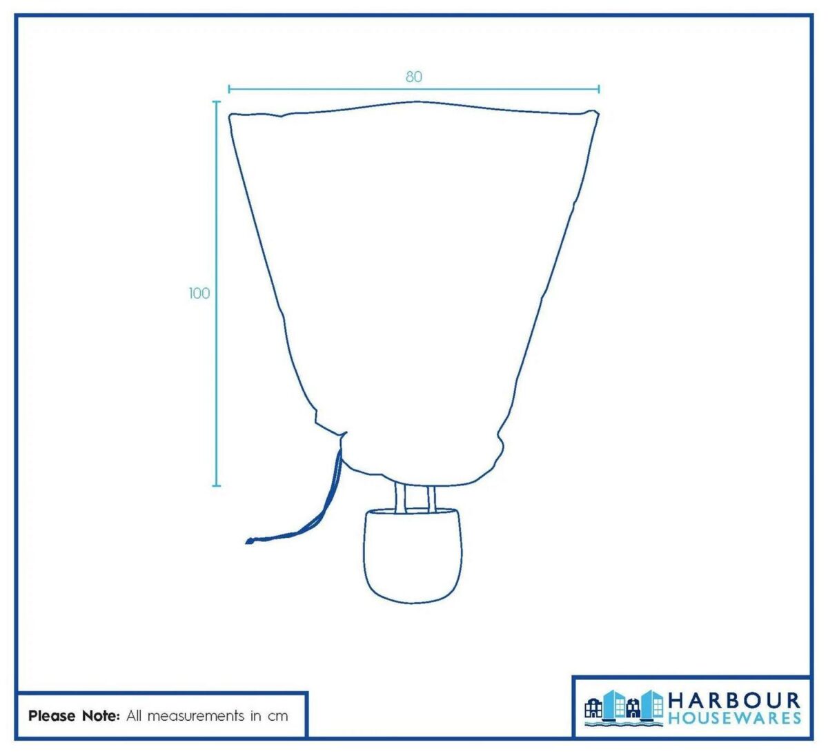 2x Plant Fleece Frost Protection Covers with Drawstring 80cm x 100cm White - Image 5