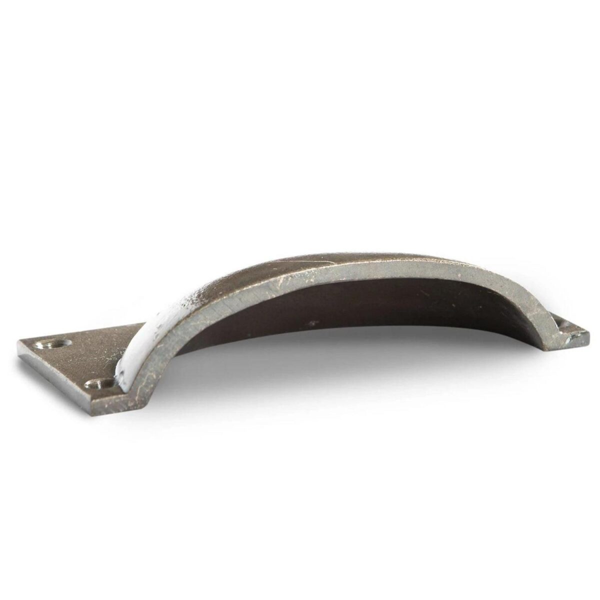 2x Rectangular Cabinet Cup Handle Cast Iron Handles 105mm x 50mm Brass - Image 2