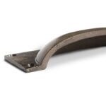 2x Rectangular Cabinet Cup Handle Cast Iron Handles 130mm x 50mm Brass - Image 2