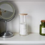 2x Reusable Plastic Tall Cotton Pad Holders with Bamboo Lid Cosmetic Storage - Image 5