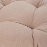 2x Round Garden Chair Seat Cushions Cotton Polyester Outdoor Dining Natural - Image 5