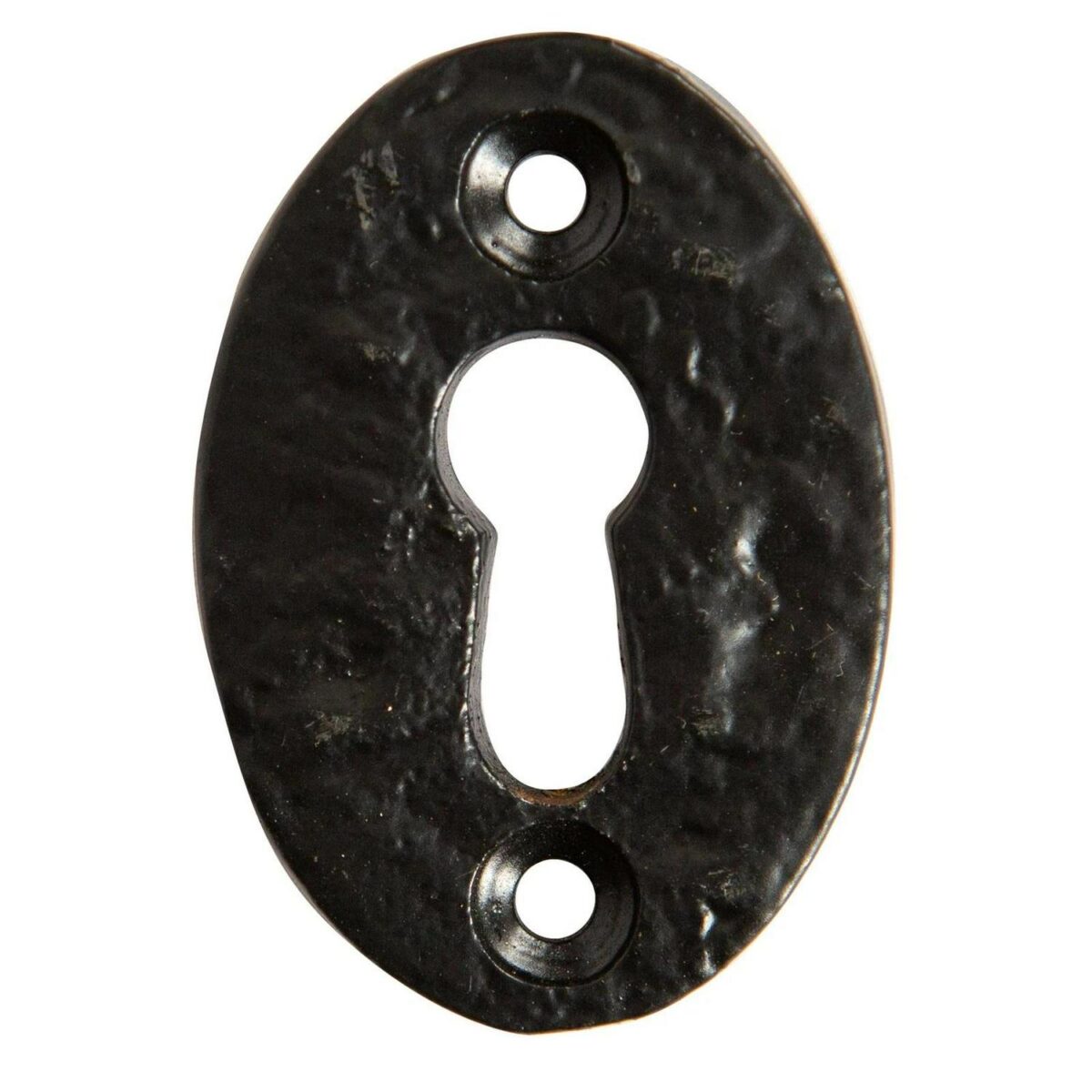 2x Round Rim and Mortice Door Knob Cast Iron Antique Vintage Handle W60mm Black - Image 4