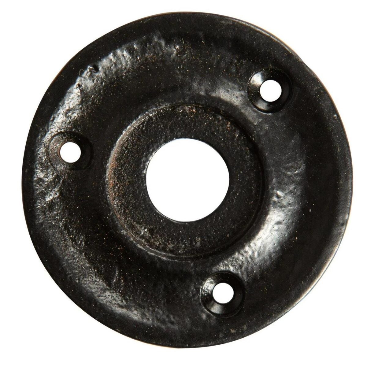 2x Round Rim and Mortice Door Knob Cast Iron Antique Vintage Handle W60mm Black - Image 3