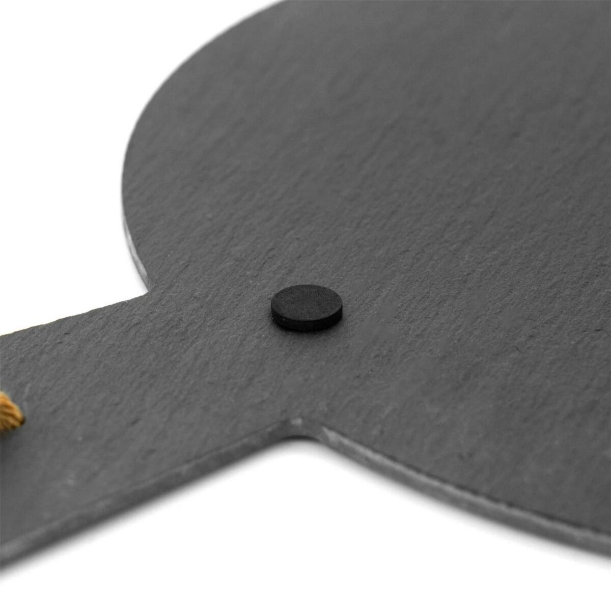 2x Round Slate Serving Paddles Rustic Dining Table Place Setting 34cm Grey - Image 5