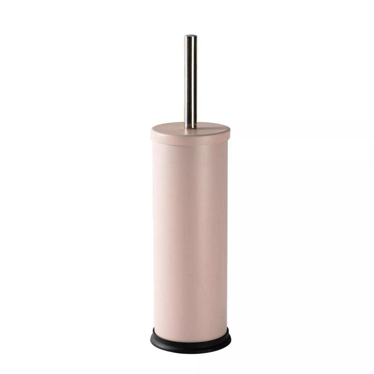 2x Round Toilet Brushes Bathroom Cleaning Scrubber Closed Tower Holder Matt Pink - Image 4
