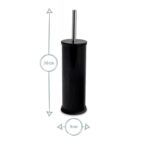 2x Round Toilet Brushes Bathroom Cleaning Scrubber Closed Tower Holder Matt Pink - Image 3