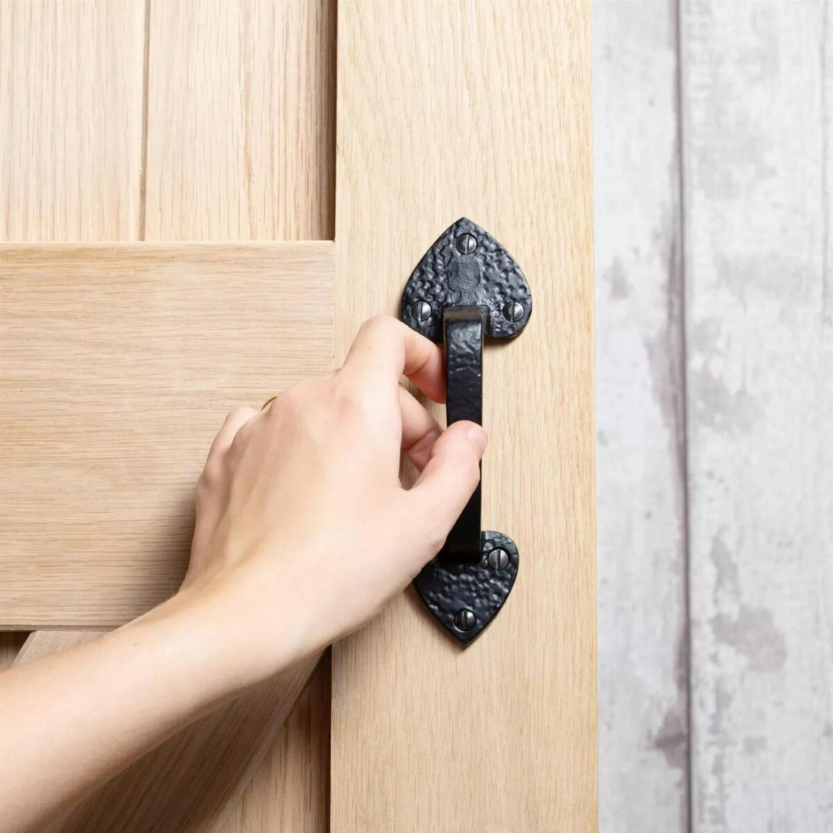 2x Rustic Arrowhead Door Handle Cast Iron Antique Cupboard Pull H155mm Black - Image 7